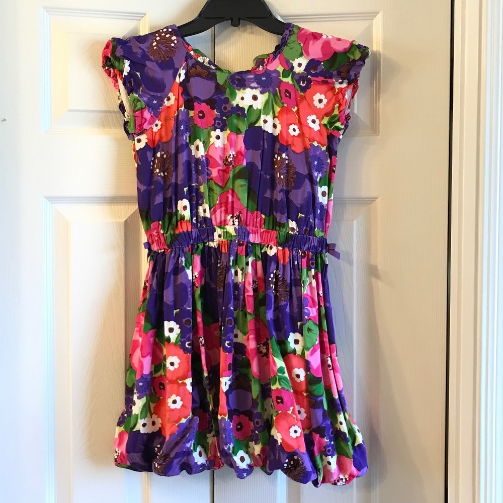Gymboree Watercolor Flower Bubble Dress EUC Girls SZ 9